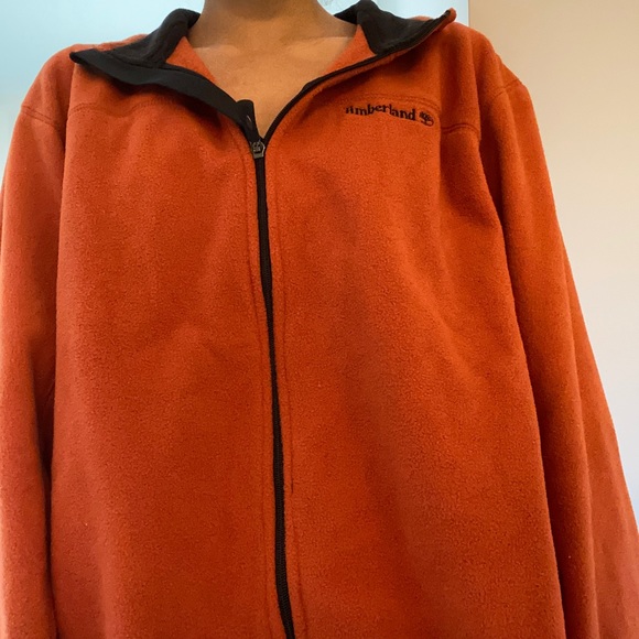 Super oversized orange timberland zip up fleece - Picture 4 of 4